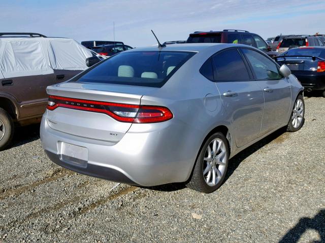 1C3CDFBA6DD170649 - 2013 DODGE DART SXT SILVER photo 4