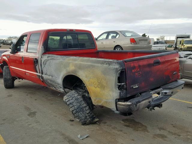 1FTSW31F12ED43434 - 2002 FORD F350 SRW S RED photo 3