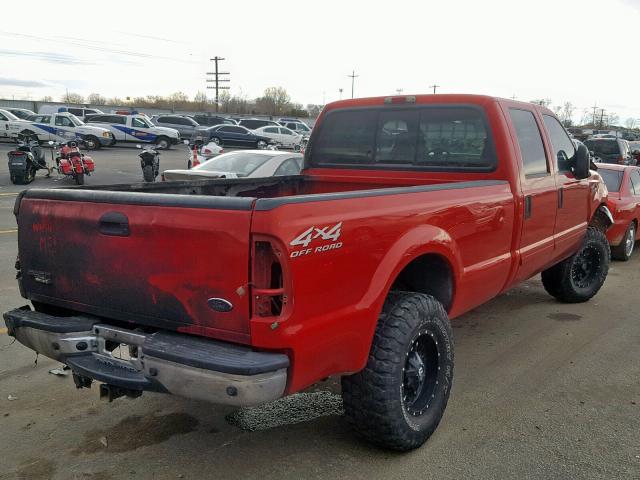 1FTSW31F12ED43434 - 2002 FORD F350 SRW S RED photo 4