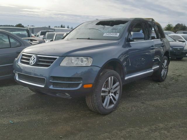 WVGCM67L14D003519 - 2004 VOLKSWAGEN TOUAREG 4. BLUE photo 2