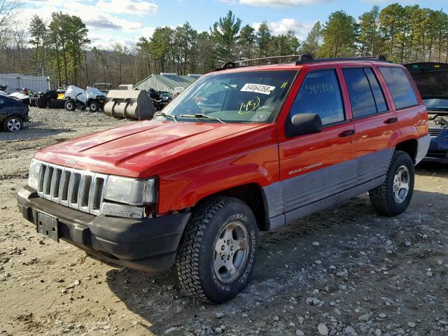 1J4GZ58S2WC236691 - 1998 JEEP GRAND CHER RED photo 2