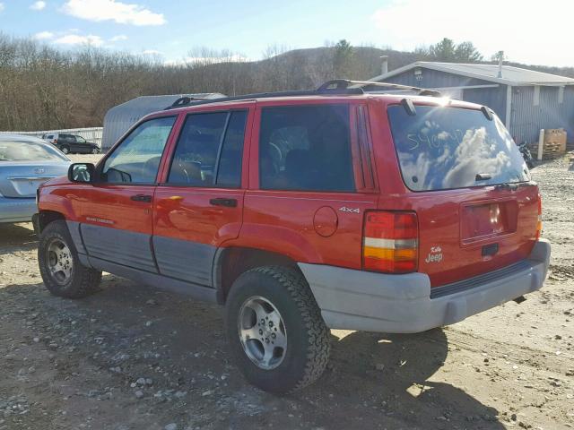 1J4GZ58S2WC236691 - 1998 JEEP GRAND CHER RED photo 3