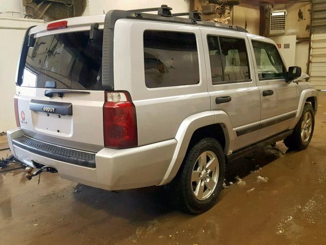 1J8HG48K16C252464 - 2006 JEEP COMMANDER SILVER photo 4