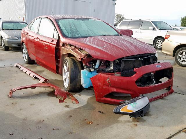 3FA6P0G76GR342948 - 2016 FORD FUSION S RED photo 1