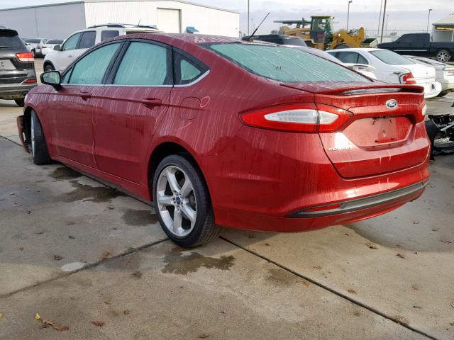 3FA6P0G76GR342948 - 2016 FORD FUSION S RED photo 3