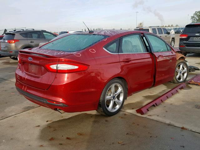 3FA6P0G76GR342948 - 2016 FORD FUSION S RED photo 4