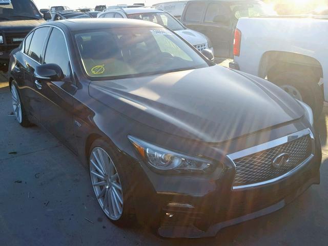 JN1AV7AP9FM790672 - 2015 INFINITI Q50 HYBRID BLACK photo 1