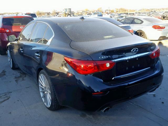 JN1AV7AP9FM790672 - 2015 INFINITI Q50 HYBRID BLACK photo 3