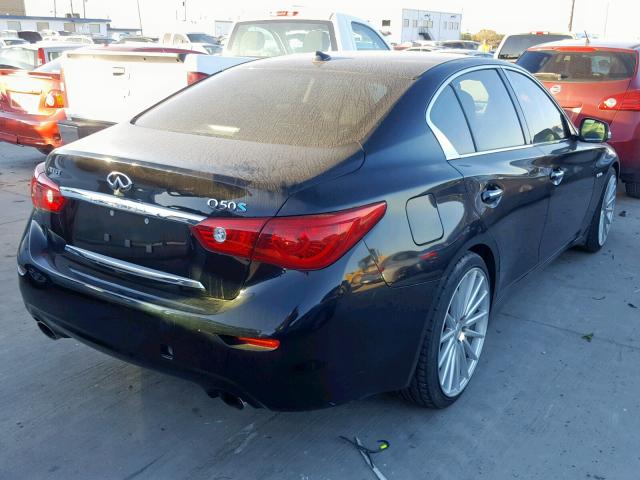 JN1AV7AP9FM790672 - 2015 INFINITI Q50 HYBRID BLACK photo 4