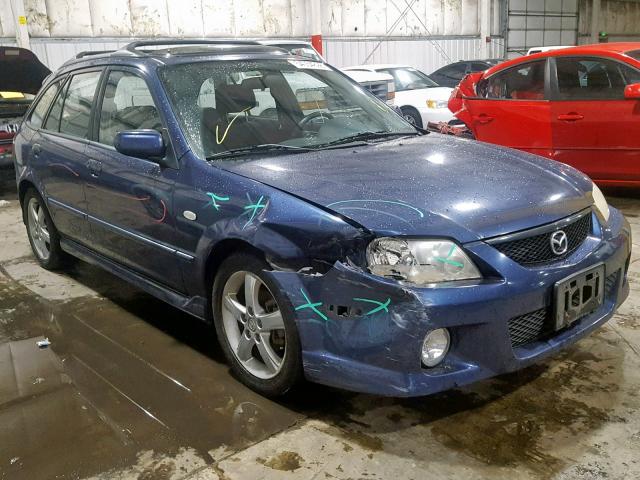 JM1BJ246121619039 - 2002 MAZDA PROTEGE PR BLUE photo 1