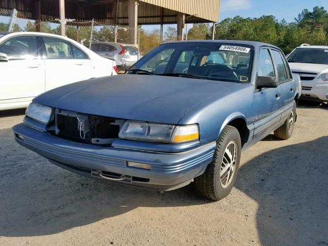 1G2NE54U4MC647236 - 1991 PONTIAC GRAND AM L BLUE photo 2