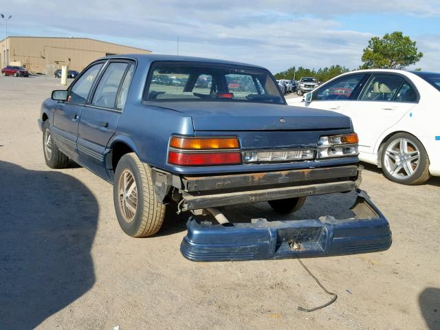 1G2NE54U4MC647236 - 1991 PONTIAC GRAND AM L BLUE photo 3