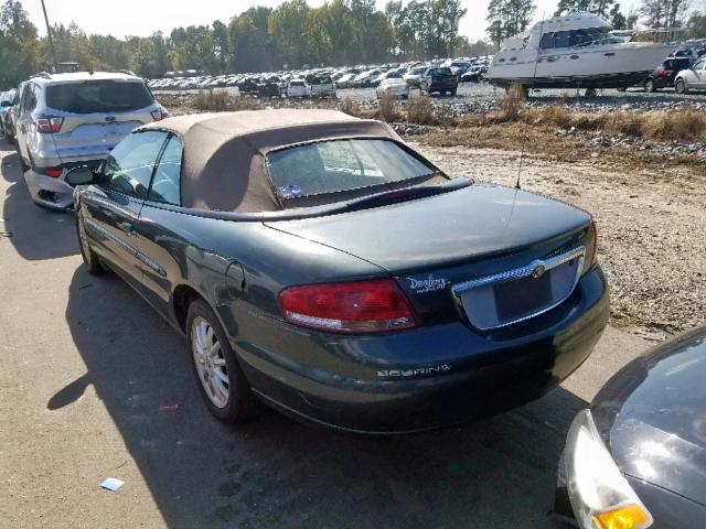 1C3EL55U11N567803 - 2001 CHRYSLER SEBRING LX GREEN photo 3