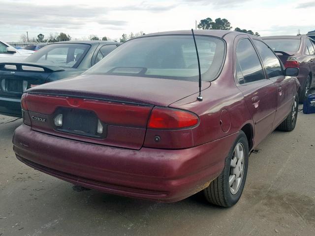 1FAFP6633WK237904 - 1998 FORD CONTOUR LX BURGUNDY photo 4