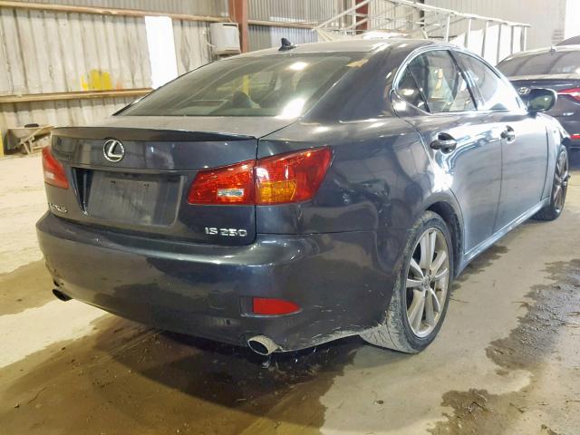 JTHBK262575039427 - 2007 LEXUS IS 250 BLACK photo 4