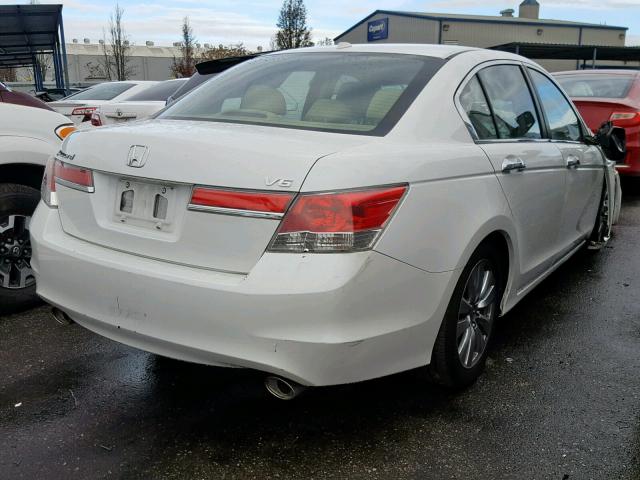 1HGCP3F83CA017575 - 2012 HONDA ACCORD EXL WHITE photo 4