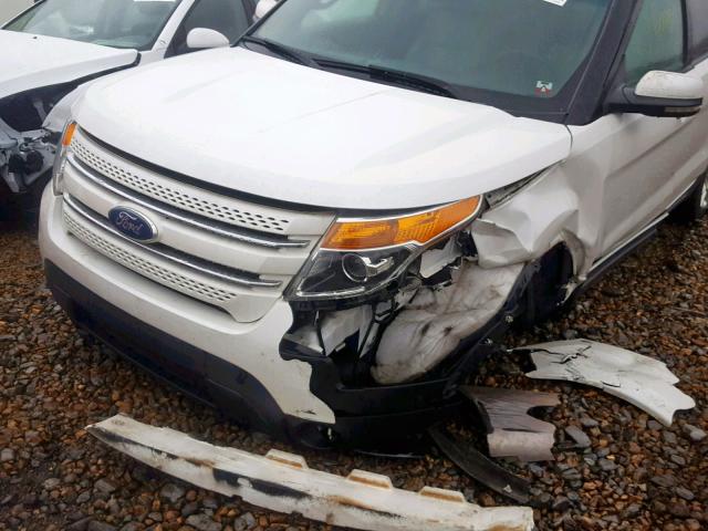 1FMHK7F89BGA63588 - 2011 FORD EXPLORER L WHITE photo 9