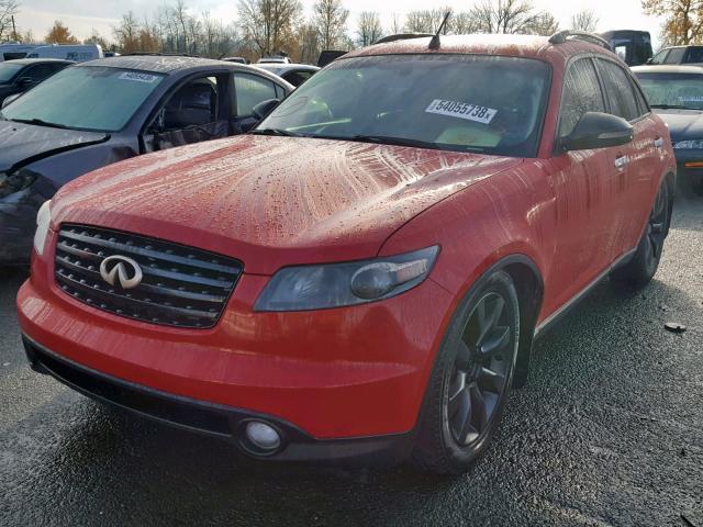 JNRBS08W73X003498 - 2003 INFINITI FX45 RED photo 2