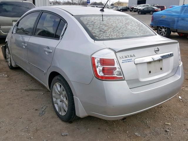 3N1AB6AP9AL616624 - 2010 NISSAN SENTRA 2.0 SILVER photo 3