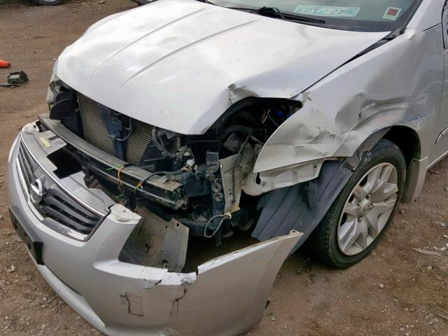 3N1AB6AP9AL616624 - 2010 NISSAN SENTRA 2.0 SILVER photo 9