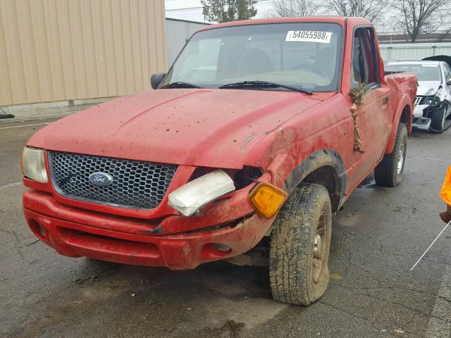 1FTYR10U72PA58666 - 2002 FORD RANGER RED photo 2