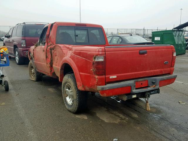 1FTYR10U72PA58666 - 2002 FORD RANGER RED photo 3