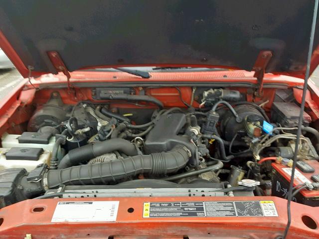 1FTYR10U72PA58666 - 2002 FORD RANGER RED photo 7