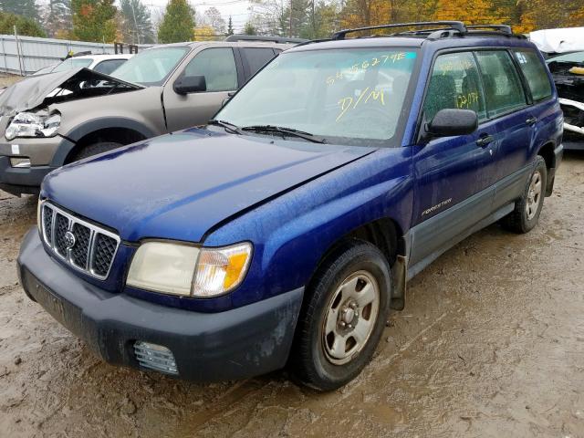 JF1SF63581H757674 - 2001 SUBARU FORESTER L BLUE photo 2