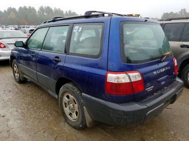 JF1SF63581H757674 - 2001 SUBARU FORESTER L BLUE photo 3