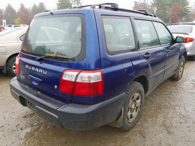 JF1SF63581H757674 - 2001 SUBARU FORESTER L BLUE photo 4