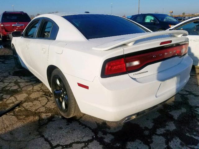 2C3CDXHG3EH333845 - 2014 DODGE CHARGER SX WHITE photo 3