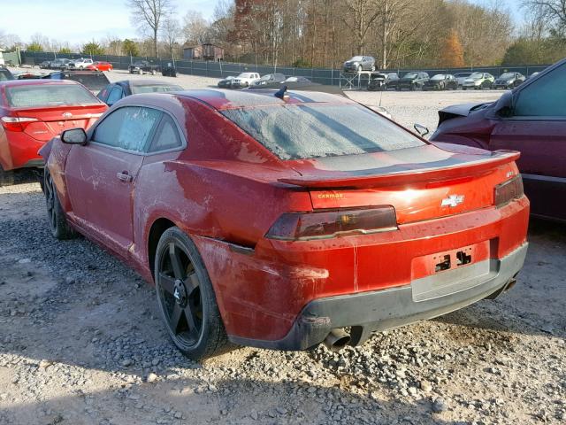 2G1FA1E37E9235405 - 2014 CHEVROLET CAMARO LS RED photo 3