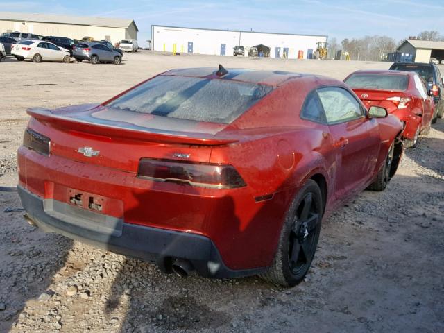 2G1FA1E37E9235405 - 2014 CHEVROLET CAMARO LS RED photo 4