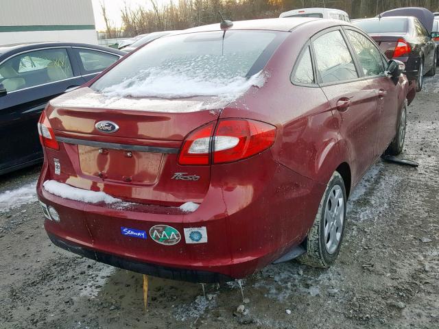 3FADP4BJ5DM162080 - 2013 FORD FIESTA SE RED photo 4