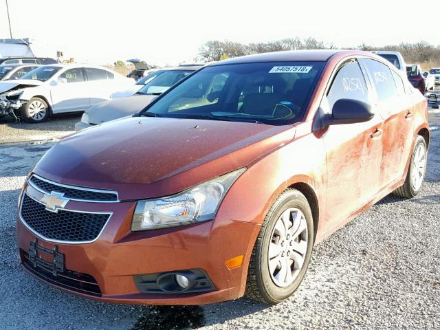 1G1PC5SH8C7256073 - 2012 CHEVROLET CRUZE LS ORANGE photo 2