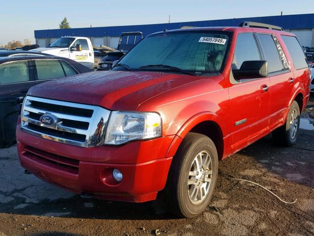 1FMFU16528LA19629 - 2008 FORD EXPEDITION RED photo 2