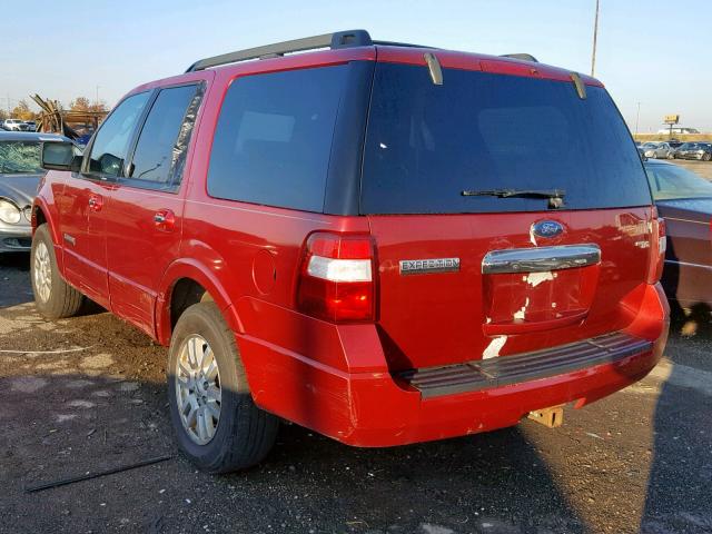 1FMFU16528LA19629 - 2008 FORD EXPEDITION RED photo 3