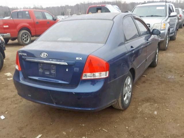 KNAFE221095625119 - 2009 KIA SPECTRA EX BLUE photo 4