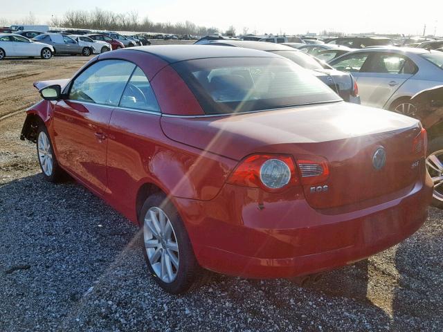 WVWBA7AH8BV000238 - 2011 VOLKSWAGEN EOS KOMFOR RED photo 3