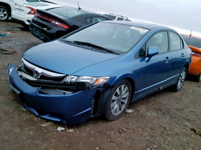 19XFA16949E031811 - 2009 HONDA CIVIC EXL BLUE photo 2