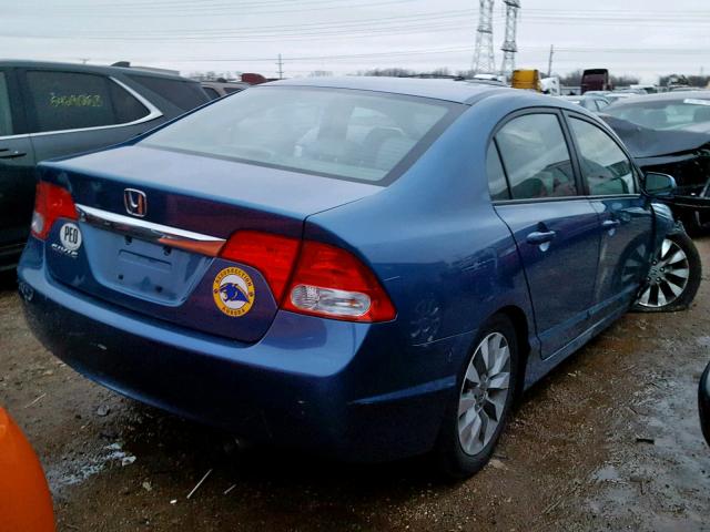 19XFA16949E031811 - 2009 HONDA CIVIC EXL BLUE photo 4