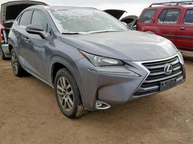 JTJBARBZ3F2028147 - 2015 LEXUS NX 200T GRAY photo 1