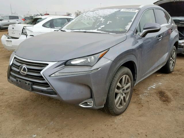 JTJBARBZ3F2028147 - 2015 LEXUS NX 200T GRAY photo 2