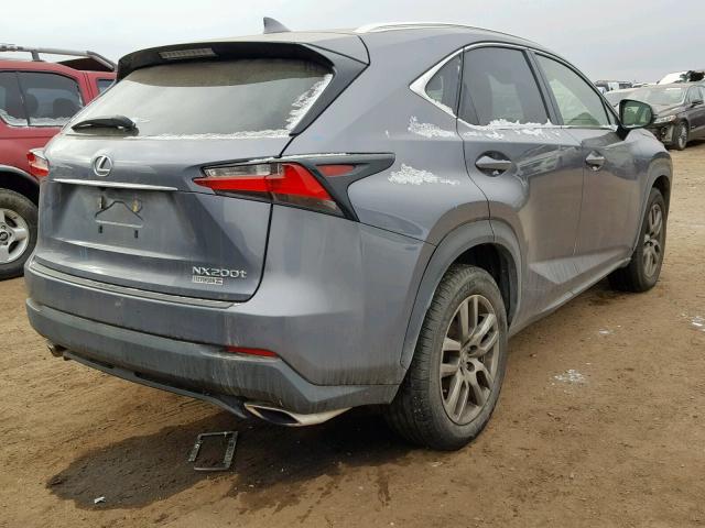 JTJBARBZ3F2028147 - 2015 LEXUS NX 200T GRAY photo 4