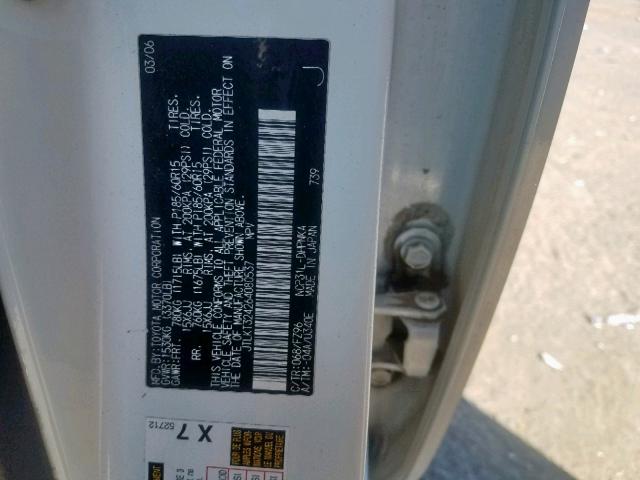 JTLKT324264080537 - 2006 TOYOTA SCION XB თეთრი ფოტო 10