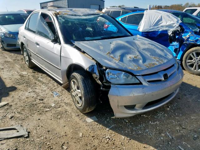 1HGES16365L025094 - 2005 HONDA CIVIC DX V SILVER photo 1