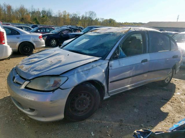 1HGES16365L025094 - 2005 HONDA CIVIC DX V SILVER photo 2