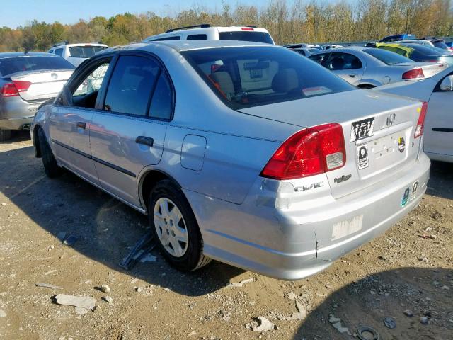 1HGES16365L025094 - 2005 HONDA CIVIC DX V SILVER photo 3