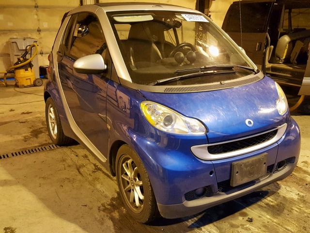 WMEEK31X38K097578 - 2008 SMART FORTWO PAS BLUE photo 1