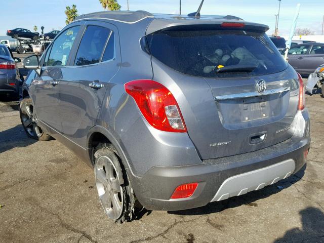 KL4CJASB2EB759804 - 2014 BUICK ENCORE GRAY photo 3